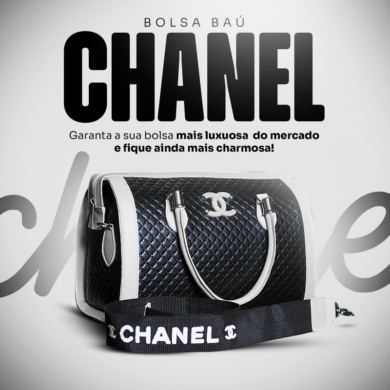 Bolsa Baú Chanel Transversal Grande Com Alça Inclusa + BRINDE EXCLUSIVO