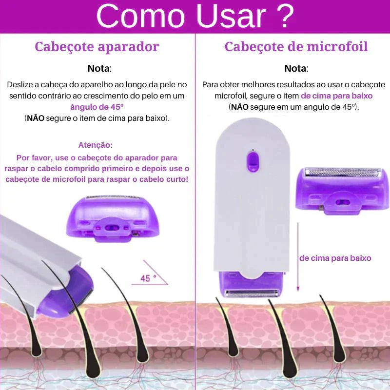 [COMPRE 1 E LEVE 2] Depilador Laser LED - Shave Fast + 3 BRINDES GRÁTIS