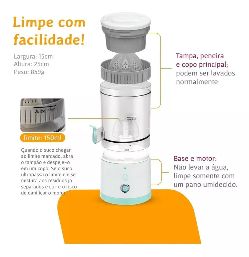 [Compre 1 e Leve 2] Juicer Mix Extrator de suco + Presente (Sucos Terapeuticos)