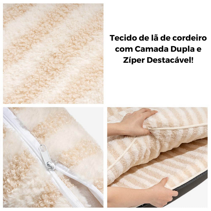 [PAGUE 1 LEVE 2] Sofá-Cama para Pet Moderno de Lã de Cordeiro + Brinde Exclusivo