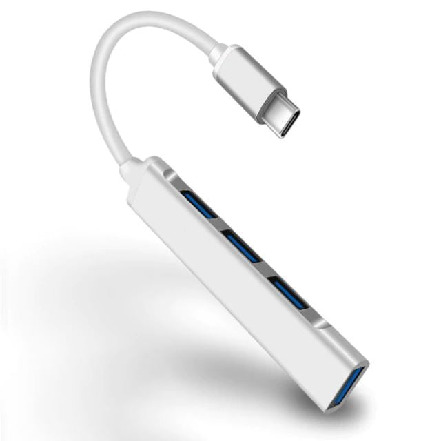 Adaptador HUB USB e USB Tipo C - 4 Saídas USB 3.0