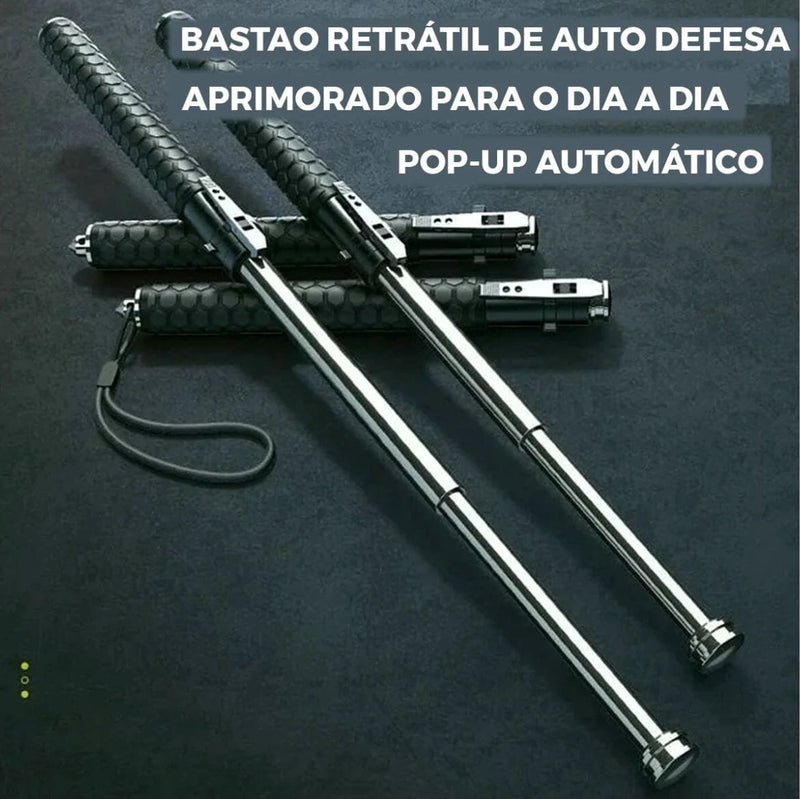 [COMPRE 1 E LEVE 3] KIT AUTODEFESA - Bastão Tático + Spray de Pimenta + Taser Elétrico