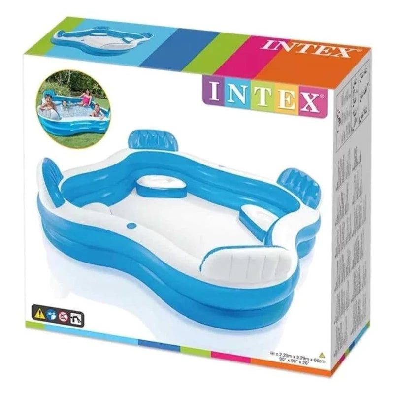 (PROMOÇÃO) Piscina Inflável Intex 1.000 Litros Com Assentos Familiar Lazer