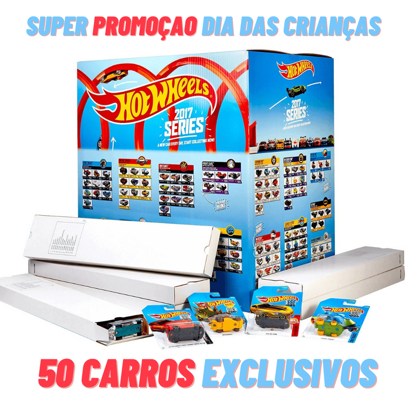 CAIXA HOTWHEELS 50 CARROS EXCLUSIVOS + EXPOSITOR  GRÁTIS | ULTIMO DIA DE PROMOÇÃO