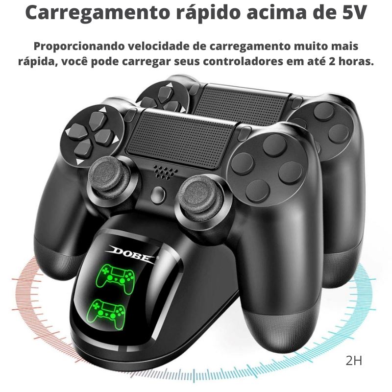 Carregador Turbo para Manetes de Playstation 4 e 5 - VGBUS