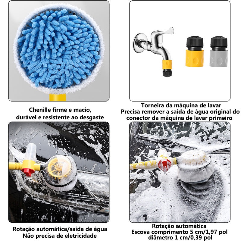 KIT LIMPEZA - Lavadora de Alta Pressão + Escova Microfibra Giratória - Fox Express